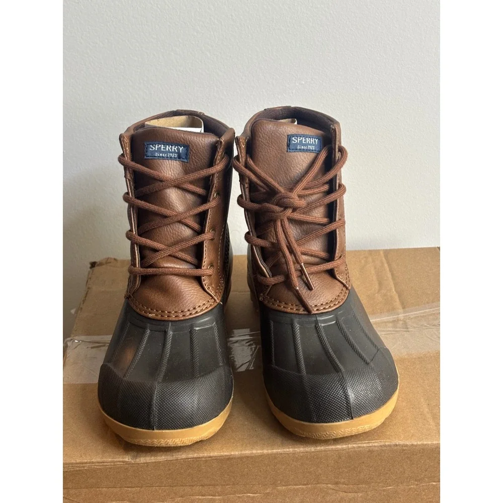 Sperry Brown Port Duck Boots Kids Size 2M